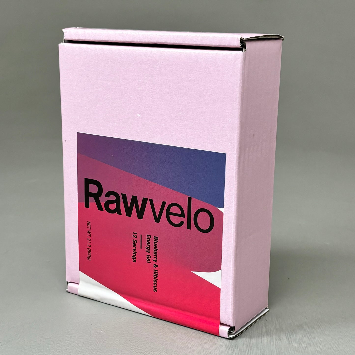 RAWVELO (12 Pack) Energy Gels All Natural Blueberry & Hibiscus Cycling Hiking Running 04/26